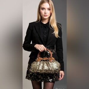 ✅❤️Rare✅Iconic MARC JACOBS
Bronze Sequined New York Rocker Stam Bag✅❤️